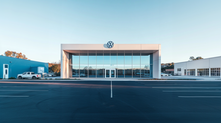 Une concession automobile Volkswagen vide