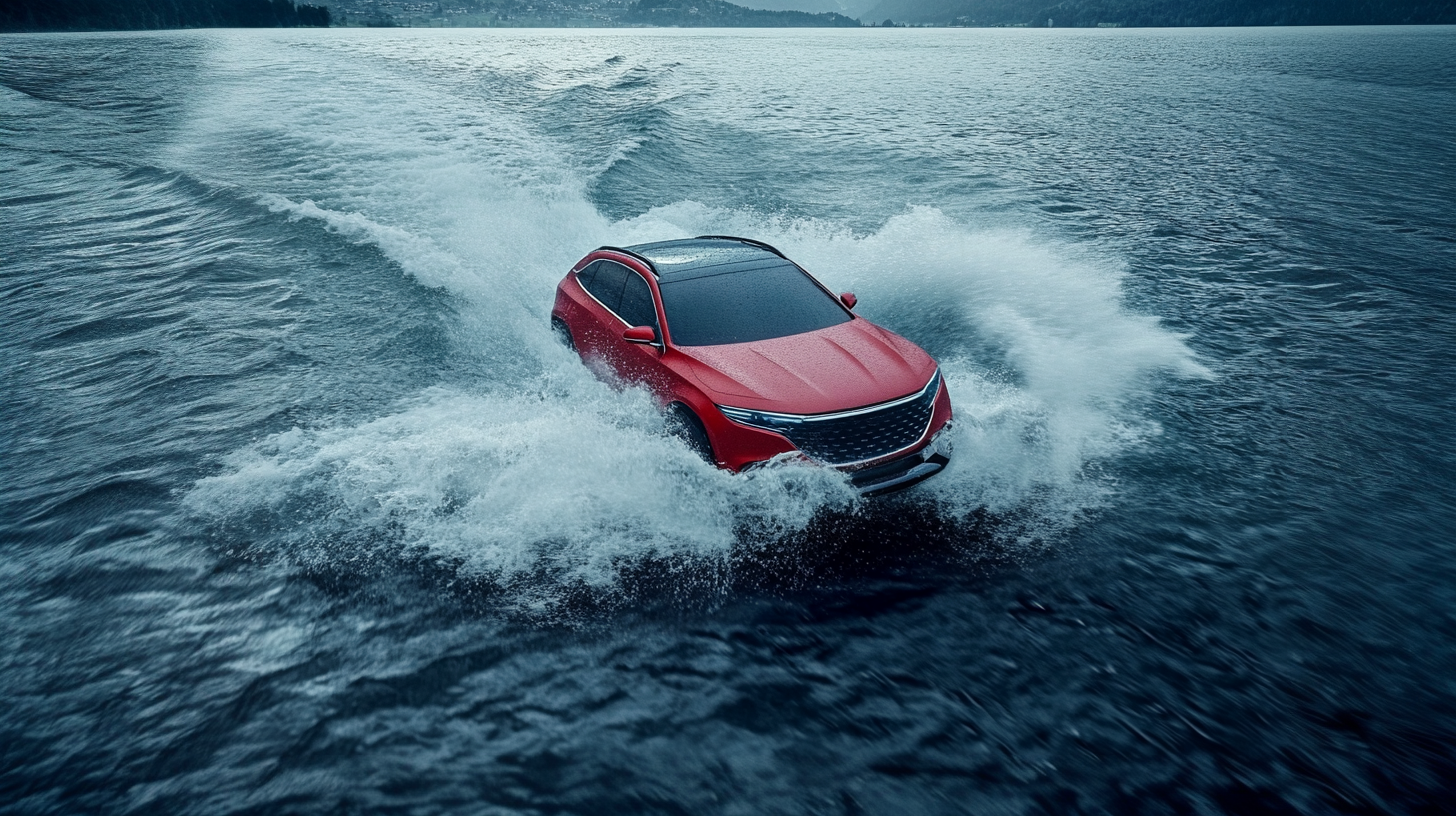 Le nouveau SUV BYD flotte sur l'eau