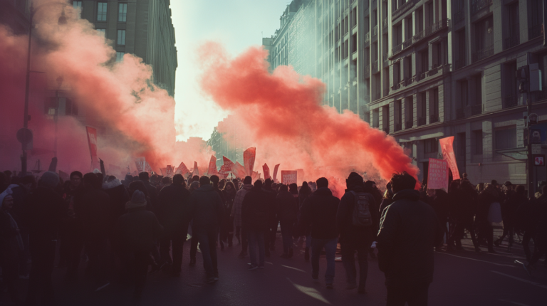 Foule de manifestants