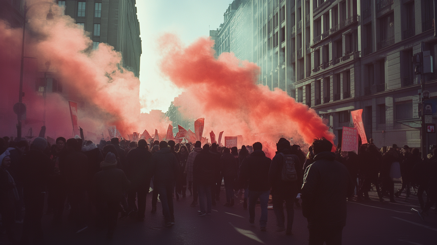 Foule de manifestants